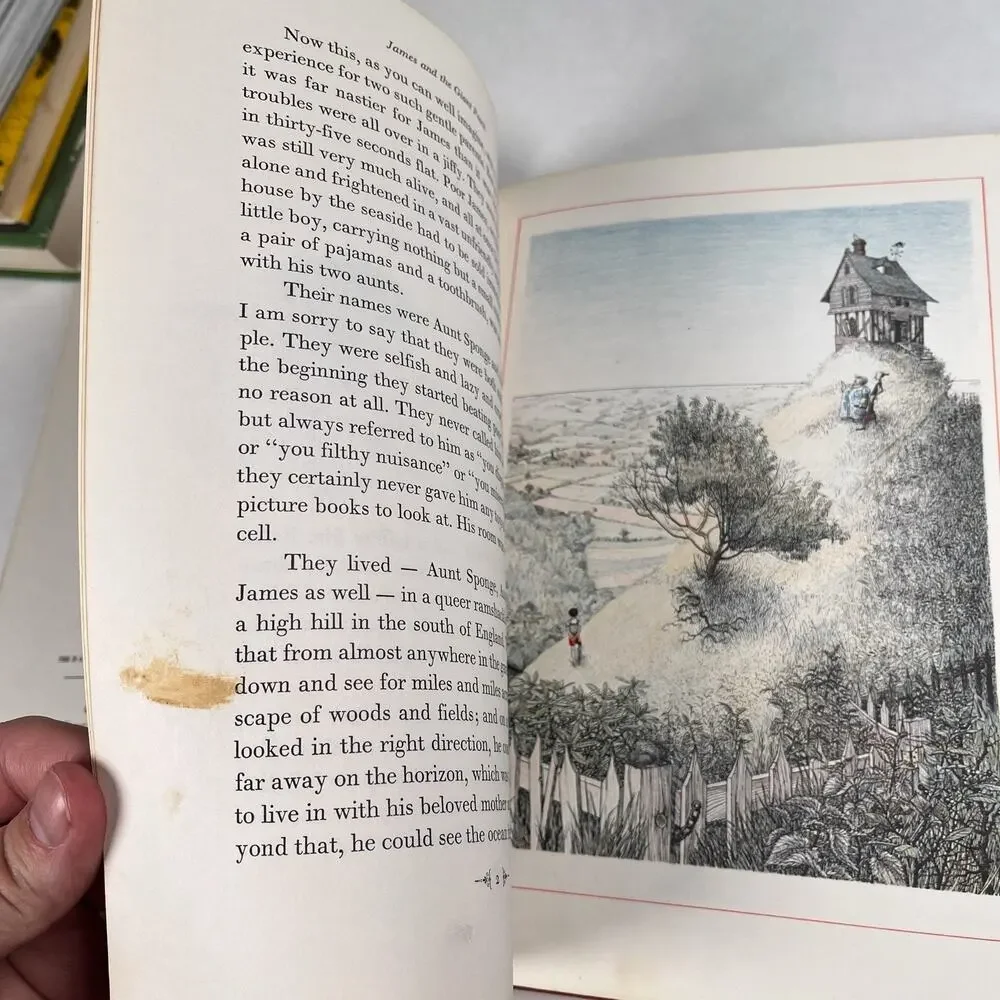 1961 James and the Giant Peach Roald Dahl 1st Ed Second Print Vintage Hardcover